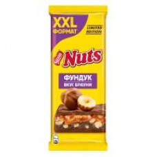 Батончик шоколадный Nuts с фундуком со вкусом брауни, 180 г в магазинах Дикси Батончик шоколадный Nuts с фундуком со вкусом брауни, 180 г в магазинах Дикси
