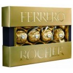 Конфеты Ferrero Rocher с начинкой из крема и лесного ореха, 125 г