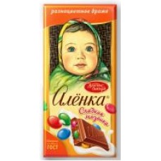Шоколад Аленка Красный Октябрь молочный с драже, 90 г в магазинах Дикси