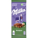 Шоколад Milka молочный с дробленным фундуком, 90 г Шоколад Milka молочный с дробленным фундуком, 90 г
