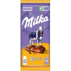 Шоколад Milka молочный с карамельной начинкой, 90 г в магазинах Дикси