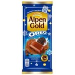 Шоколад молочный Alpen Gold Oreo с шоколадной начинкой, 90 г