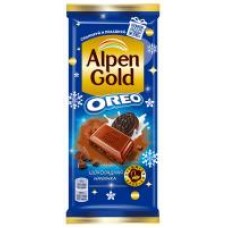 Шоколад молочный Alpen Gold Oreo с шоколадной начинкой, 90 г в магазинах Дикси