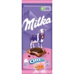 Шоколад молочный Milka с печеньем Oreo и клубникой, 92 г