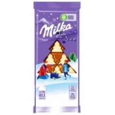 Шоколад молочный с белым Milka Елочки, 100 г в магазинах Дикси