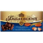 Шоколад темный Бабаевский с целым миндалем, 90 г