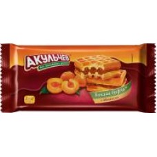 Вафли Акульчев Венские мягкие с абрикосом, 100 г в магазинах Дикси