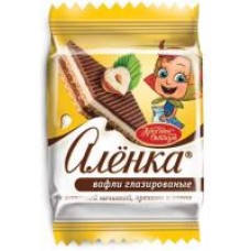 Вафли Аленка с молочной начинкой, орехами и какао, 20 г в магазинах Дикси