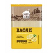 Вафли Любимые традиции с ароматом лимона, 200 г в магазинах Дикси