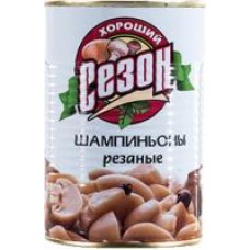 Грибы Хороший сезон Шампиньоны резаные, 425 мл в магазинах Дикси