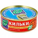 Килька Tasty Tins Балтийская, обжаренная в томатном соусе, 240 г