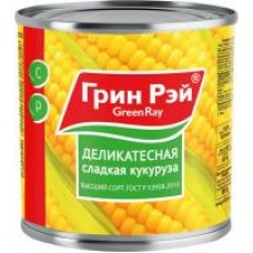 Кукуруза Грин Рэй Деликатесная сладкая, 340 г в магазинах Дикси
