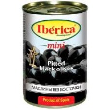 Маслины Iberica Mini черные без косточки, 300 г в магазинах Дикси