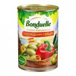 Оливки Bonduelle Мансанилья со сладким перцем, 300 г