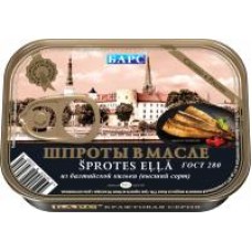 Шпроты Барс из балтийской кильки в масле, 100 г в магазинах Дикси