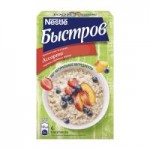 Каша Быстров овсяная моментального приготовления ассорти черника-клубника-персик, 240 г
