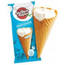 Мороженое Чистая линия Пломбир ванильный в рожке, 110 г в магазинах Дикси