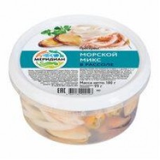 Морской микс Меридиан в рассоле, 180 г в магазинах Дикси