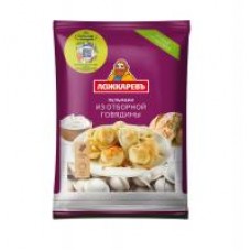 Пельмени Ложкаревъ из отборной говядины, 900 г в магазинах Дикси