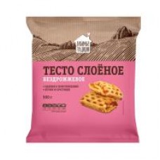 Тесто слоеное Любимые традиции, бездрожжевое, замороженное, 500 г в магазинах Дикси