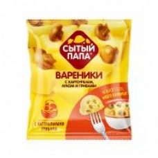 Вареники Сытый папа с картофелем, луком и грибами, 450 г в магазинах Дикси Вареники Сытый папа с картофелем, луком и грибами, 450 г в магазинах Дикси