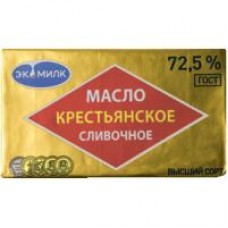 Масло сливочное Экомилк Крестьянское 72,5%, 180 г в магазинах Дикси