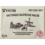 Масло сливочное Валуйское настоящее, 72,5%, 180 г Масло сливочное Валуйское настоящее, 72,5%, 180 г