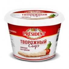 Сыр творожный President Овощи на гриле, 54%, 140 г в магазинах Дикси