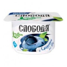 Биойогурт густой Слобода с черникой, 125 г в магазинах Дикси Биойогурт густой Слобода с черникой, 125 г в магазинах Дикси
