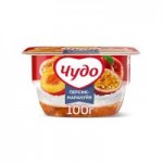 Десерт творожный Чудо Персик-маракуйя, 4,2%, 100 г Десерт творожный Чудо Персик-маракуйя, 4,2%, 100 г