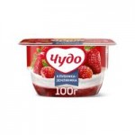 Десерт творожный взбитый Чудо Клубника-Земляника 4%, 100 г Десерт творожный взбитый Чудо Клубника-Земляника 4%, 100 г