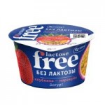 Йогурт безлактозный Free Клубника и маракуйя, 2,7%, 180 г Йогурт безлактозный Free Клубника и маракуйя, 2,7%, 180 г