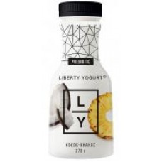 Йогурт Liberty Yogurt Ананас, личи, кокос, 1,5/2%, 270 г в магазинах Дикси