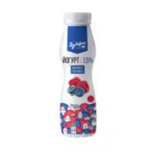 Йогурт питьевой Хуторок с малиной и черникой, 1,5%, 260 г в магазинах Дикси