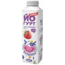 Йогурт питьевой Тёлушка Клубника, 1%, 500 г в магазинах Дикси