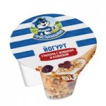 Йогурт Простоквашино Гранола, изюм и клюква, 2,9% 133 г Йогурт Простоквашино Гранола, изюм и клюква, 2,9% 133 г