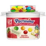 Йогурт Растишка Клубника и драже в шоколаде, 116 г Йогурт Растишка Клубника и драже в шоколаде, 116 г