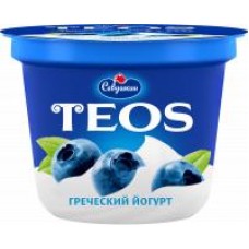Йогурт Teos Греческий с черникой, 2%, 250 г в магазинах Дикси