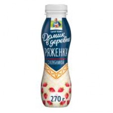 Ряженка Домик в деревне Клубника, 2,1%, 270 г в магазинах Дикси