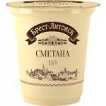 Сметана Брест-Литовская, 15%, 300 г