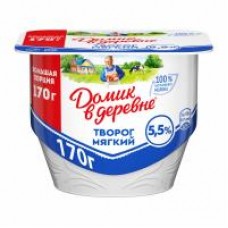 Творог мягкий Домик в деревне 5,5%, 170 г в магазинах Дикси