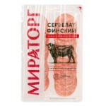 Колбаса Мираторг Сервелат Финский, варено-копченая, нарезка, 100 г