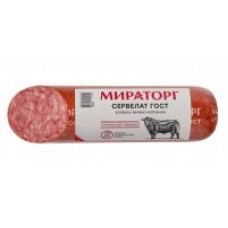 Колбаса Мираторг Сервелат, ГОСТ, варено-копченая, 300 г в магазинах Дикси