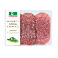 Колбаса Велком Брауншвейгская, Велкомовская, Миланская, сырокопченая, нарезка, 90 г в магазинах Дикси