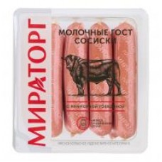 Сосиски Мираторг «Молочные» вареные, 350 г в магазинах Дикси
