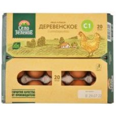 Яйцо куриное Село Зеленое Деревенское, С1, 20 шт в магазинах Дикси