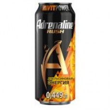 Энергетический напиток Adrenaline Juicy Апельсин, 0,449 л в магазинах Дикси