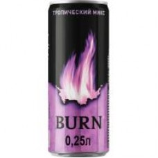 Энергетический напиток Burn Тропический микс, 0,25 л в магазинах Дикси