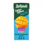 Напиток сокосодержащий Добрый Active kid Яблоко, апельсин и манго, 0,2 л