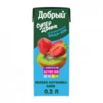 Напиток сокосодержащий Добрый Active kid Яблоко, клубника и киви, 0,2 л
